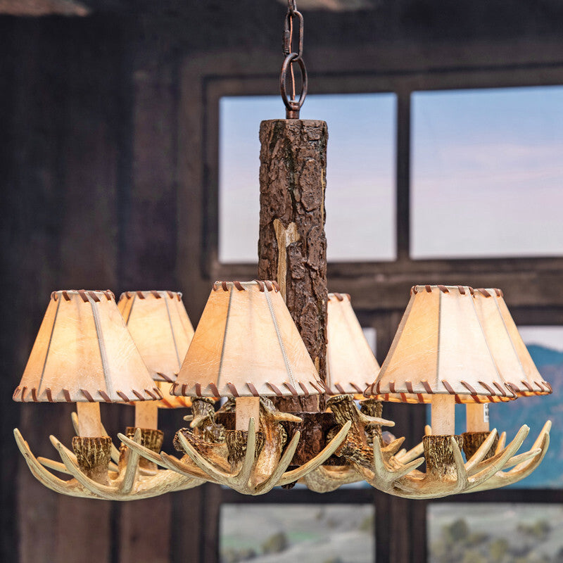 Faux Antler Chandeliers