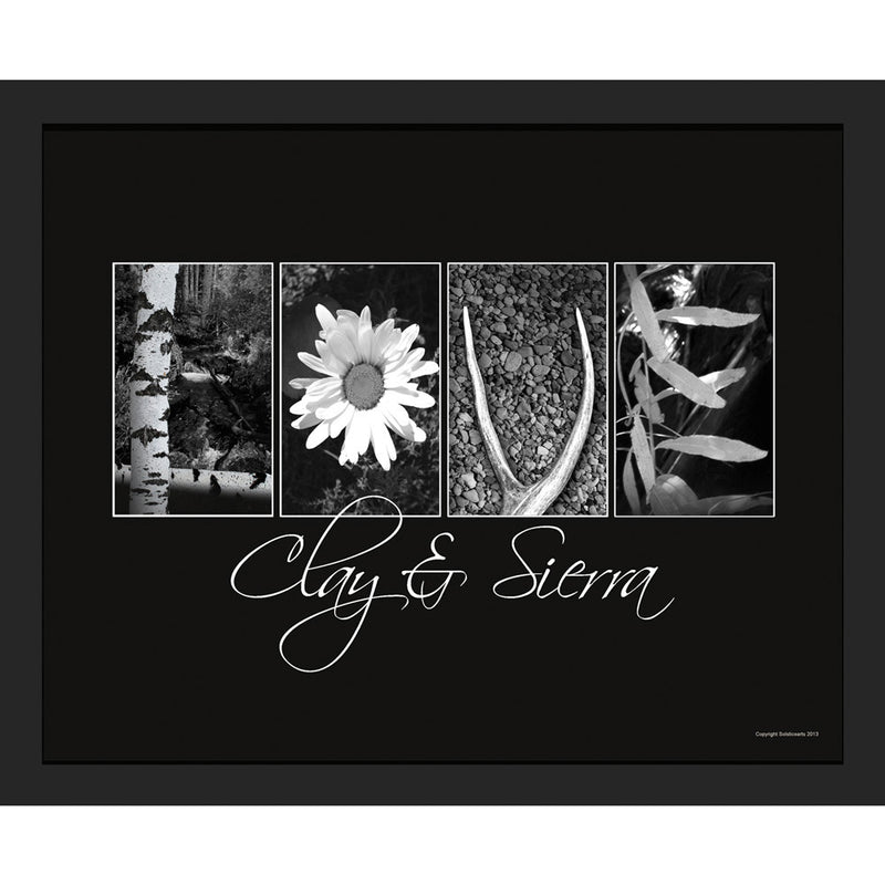 Personalized Nature "Love" Framed Canvas