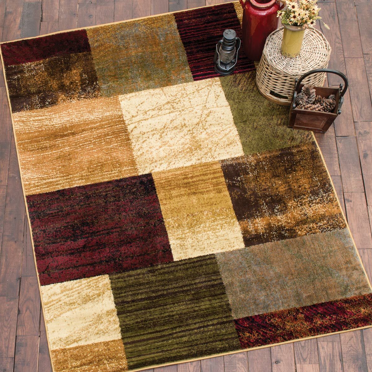Wood Blocks Rug Collection