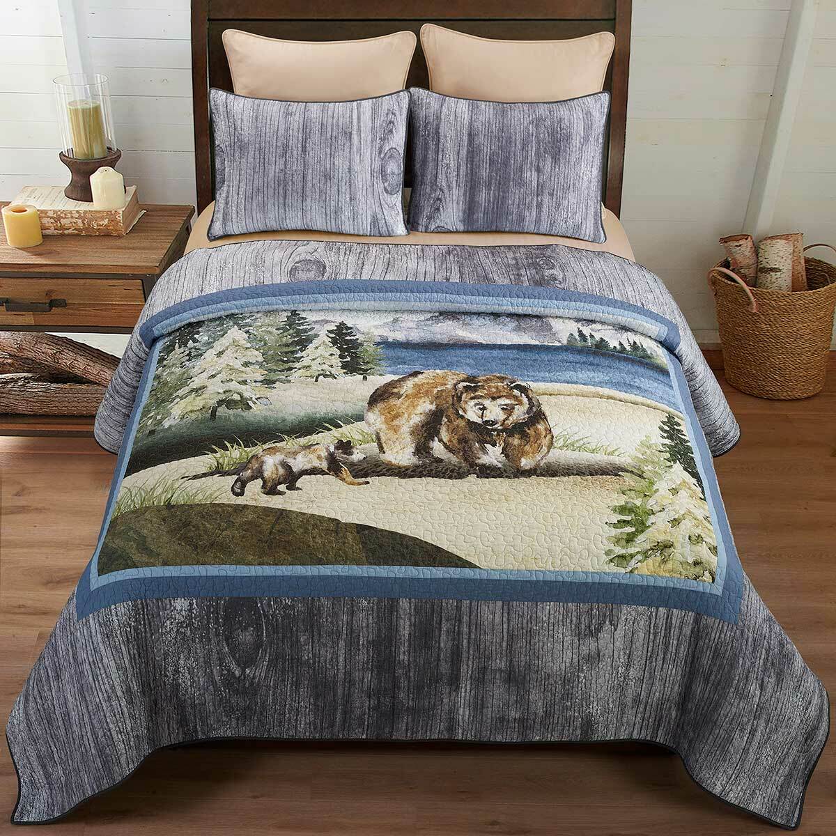Lake Bears Quilt Bedding Collection