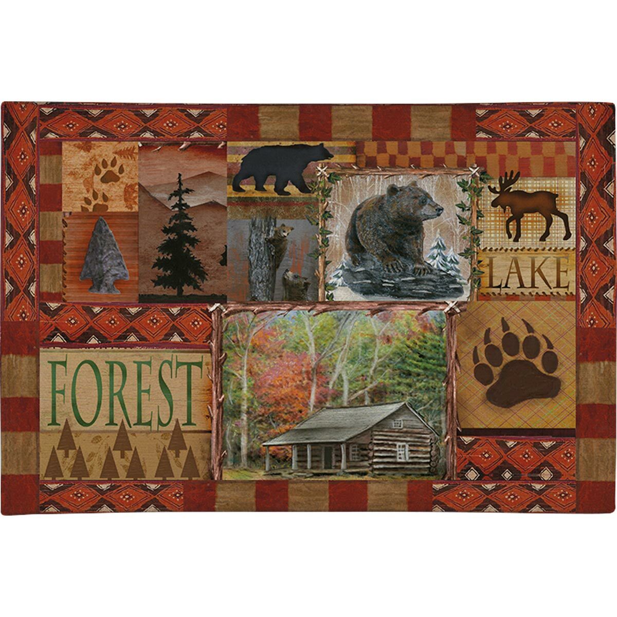 Forest Icons Chenille Rug Collection