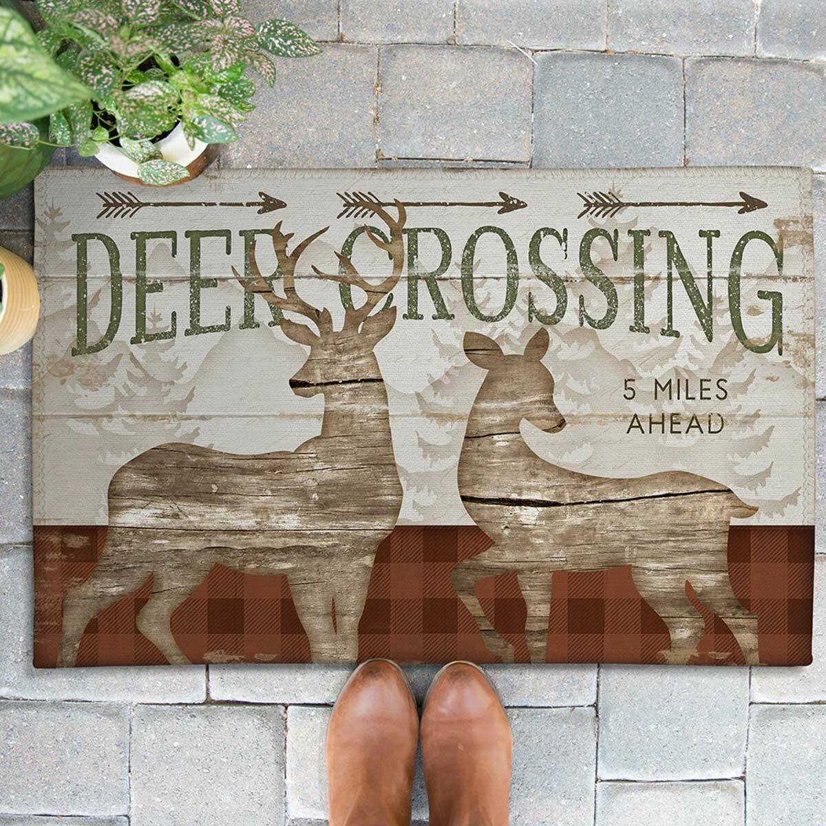 Deer Crossing Outdoor Rugs
