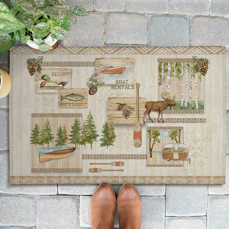 Lake Vacation Outdoor Rugs | Black Forest Decor
