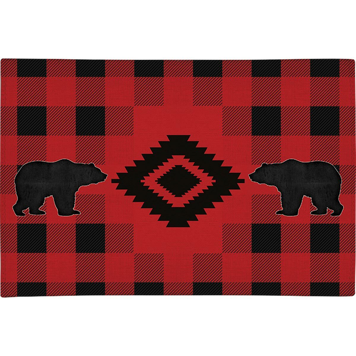 Diamond Plaid Bear Chenille Rug Collection