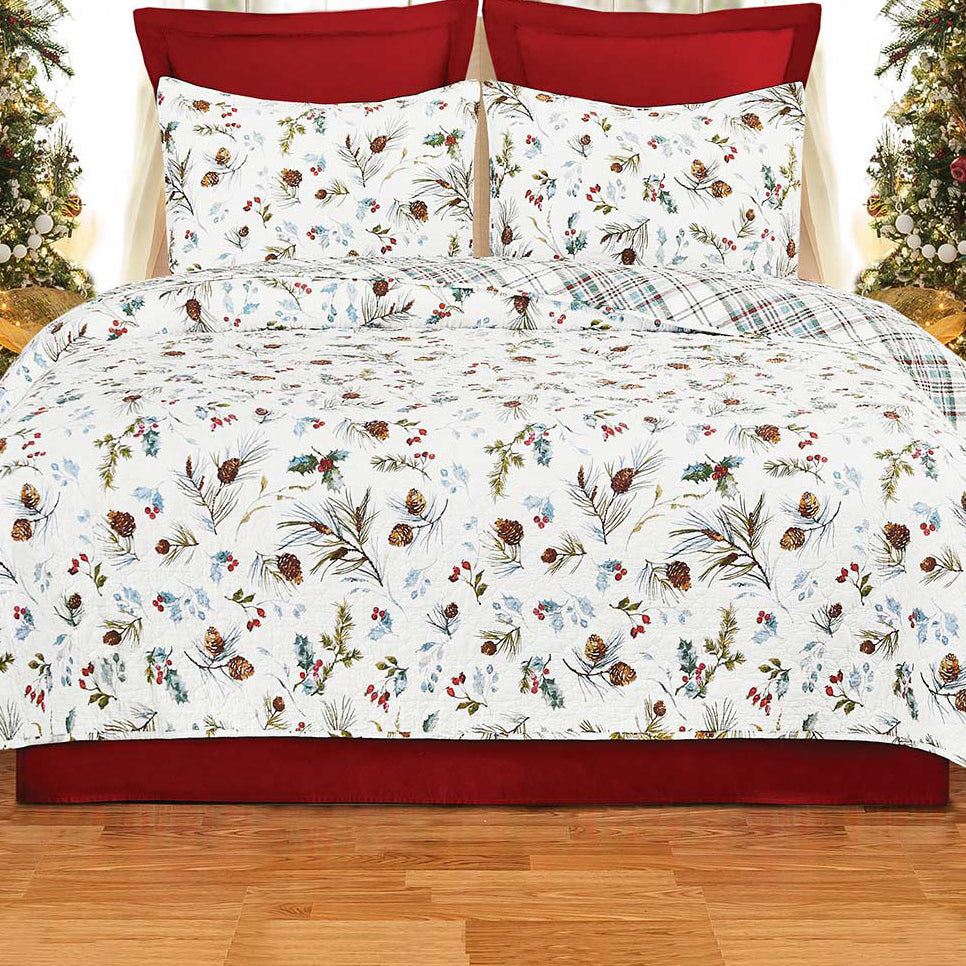 Pinecone Holiday Quilt Collection
