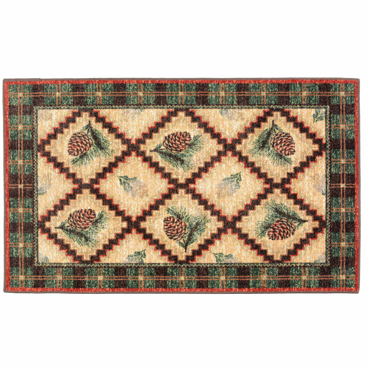 Pinecone & Plaid Bath Rug Collection