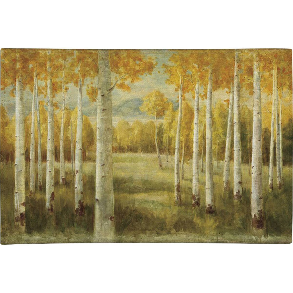 Autumn Birch Grove Chenille Rug Collection
