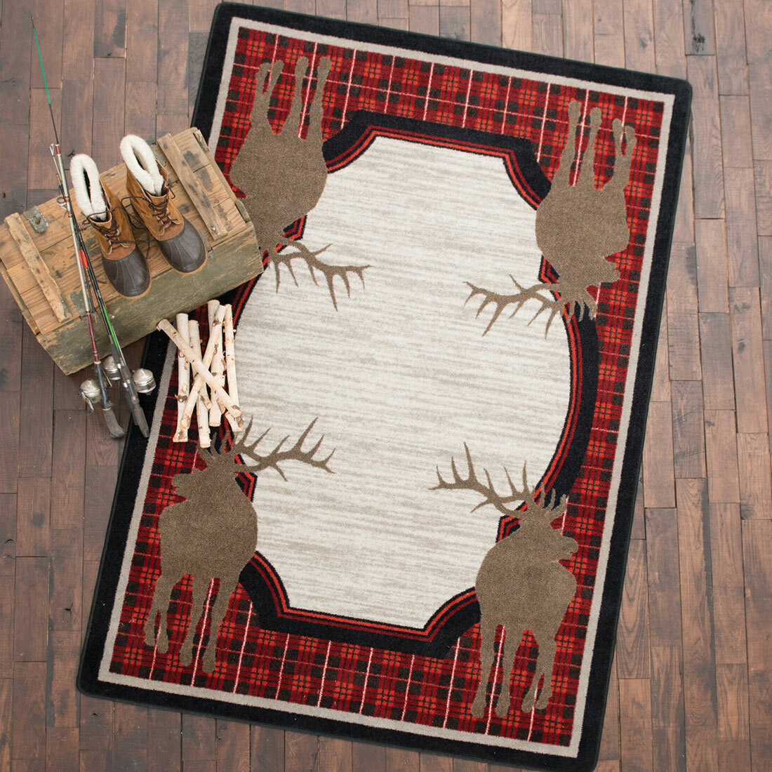 Plaid Elk Rug Collection