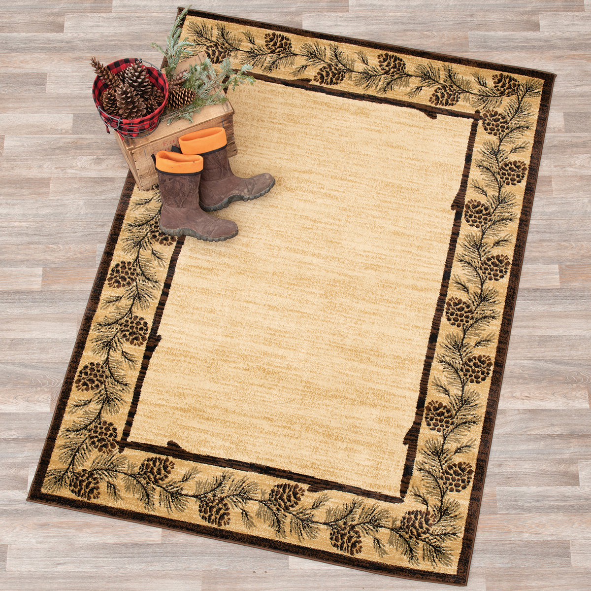 Pine Bough Frame Rug Collection