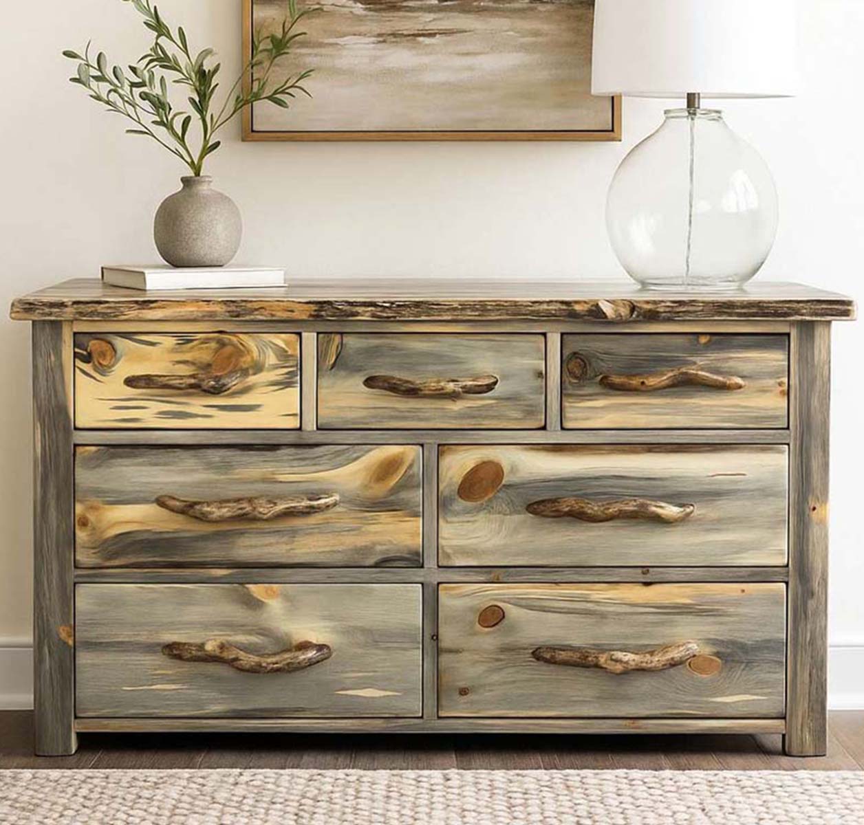 Lima Live Edge 7 Drawer Dresser