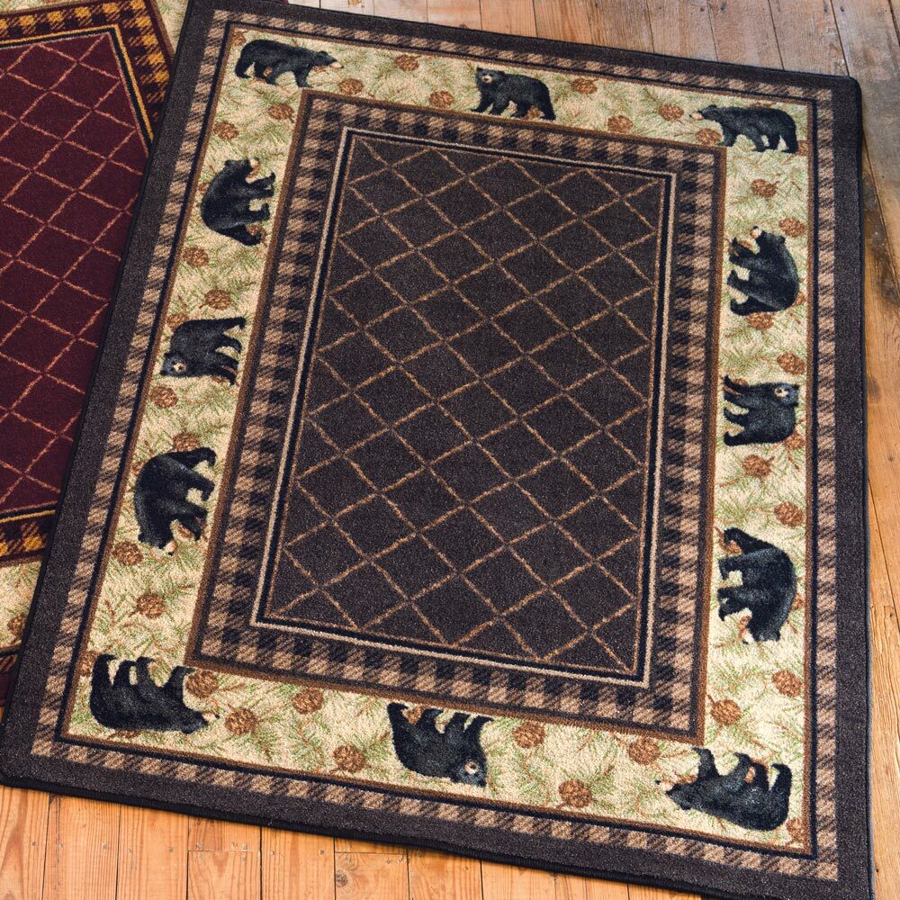 Bear Retreat Brown Rug Collection