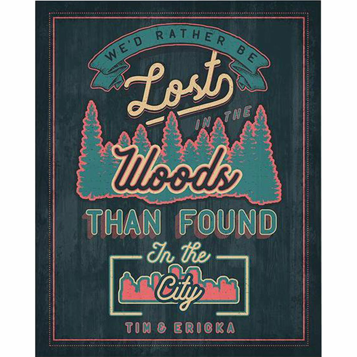 Rather Be Lost Personalized Wall Art