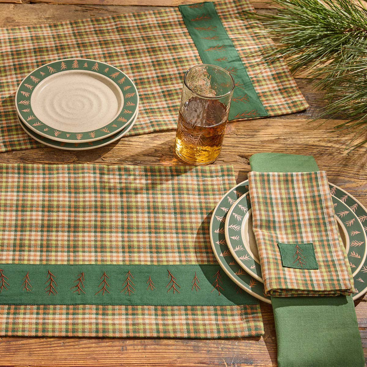 Woodland Plaid Table Linens