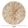 Leaves Indoor/Outdoor Wall Clock & Thermometer - Weathered Limestone