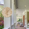 Leaves Indoor/Outdoor Wall Clock & Thermometer - Weathered Limestone