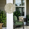 Leaves Indoor/Outdoor Wall Clock & Thermometer - Moss Green