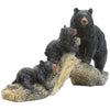 Bear Family Log Sculpture
