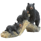 Bear Family Log Sculpture