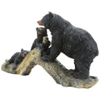 Bear Family Log Sculpture