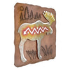 Tribal Moose Square Cutout Wall Art