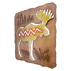 Tribal Moose Square Cutout Wall Art