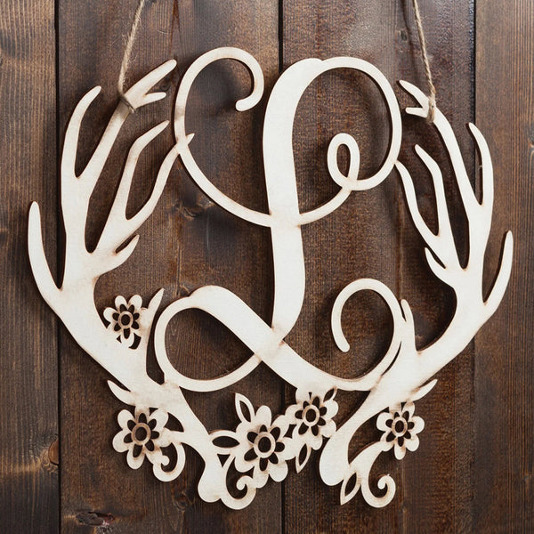 Antler Crown Personalized Wall Art