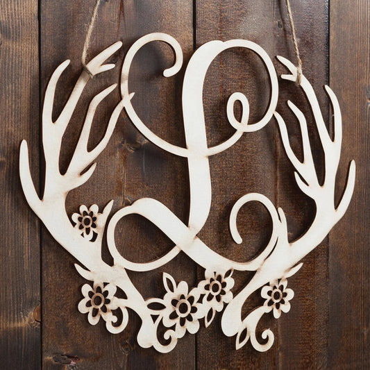 Antler Crown Personalized Wall Art
