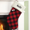 Buffalo Plaid Personalized Christmas Stocking
