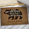 Bear with Honey Personalized Doormat