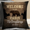 Welcome to Our Cabin Personalized Pillow