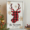 Personalized Yuletide Framed Flannel Deer
