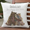 Watercolor Bear Hugs Pillow