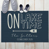 On Lake Time Personalized Doormat