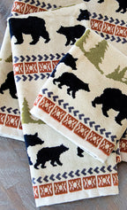 Ivory Mountain Bears Hand Towel