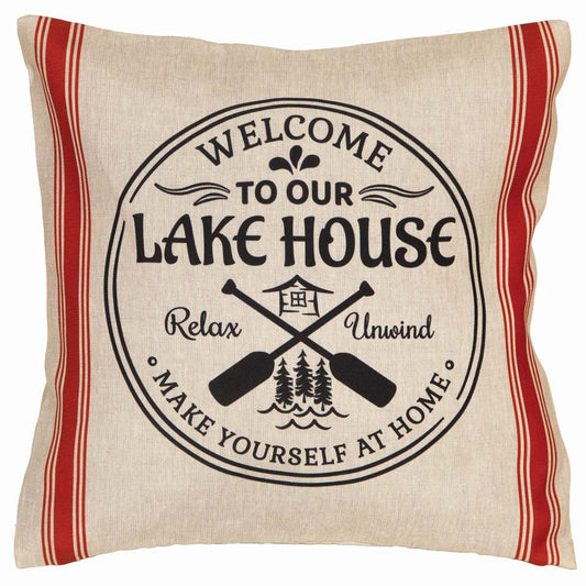 Lake Home Welcome Outdoor Pillow