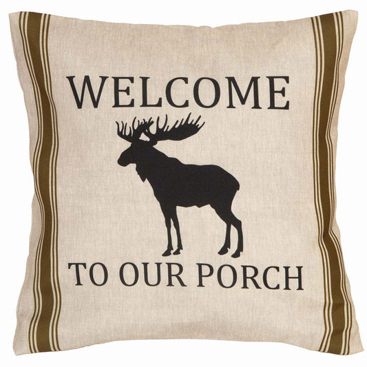 Moose Welcome Outdoor Pillow
