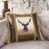 Misty Deer Faux Leather Pillow