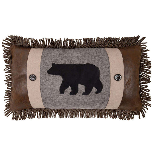 Bear Fringed Pillow
