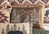 Mountain Range Faux Leather Pillow