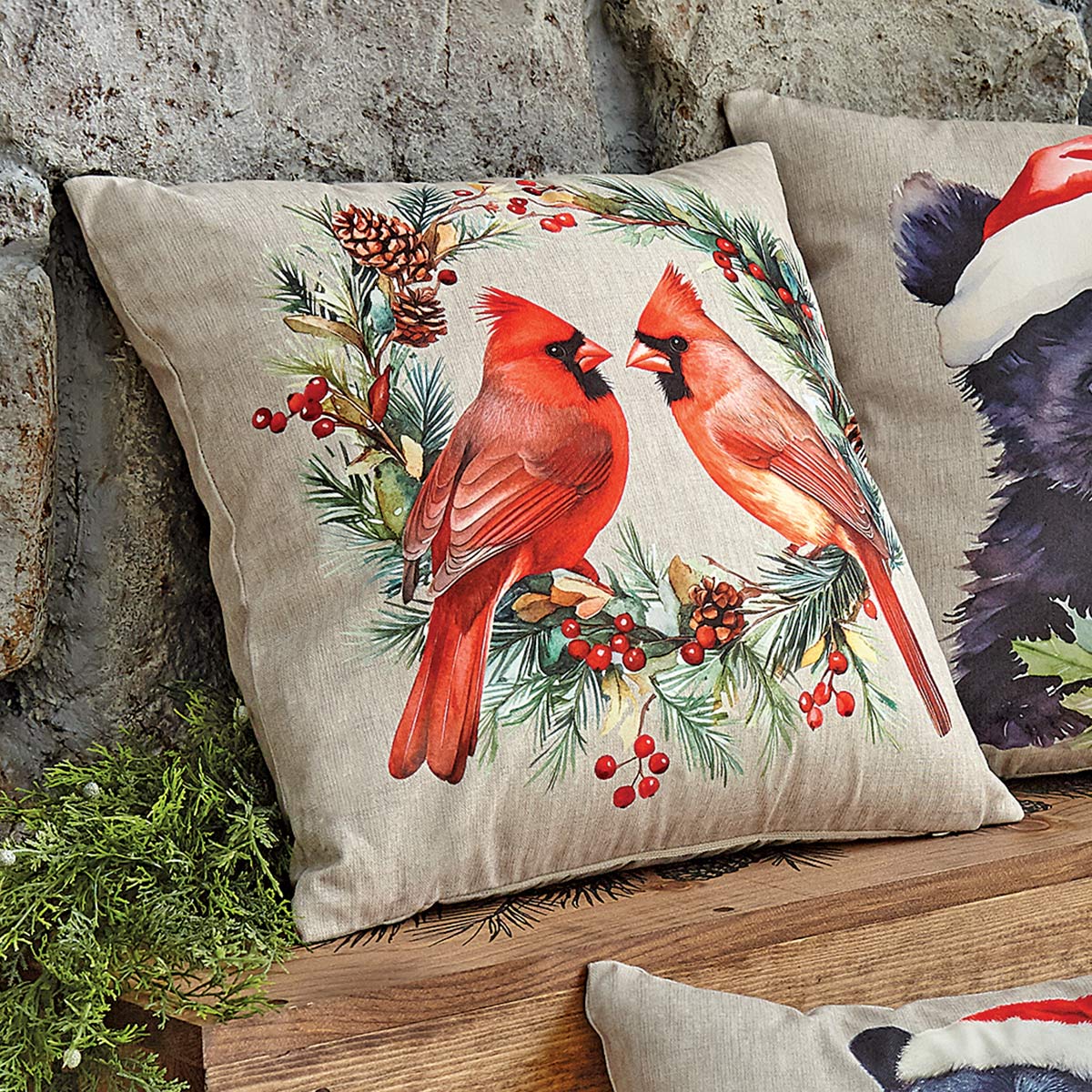 Cardinal Friends Outdoor Pillow