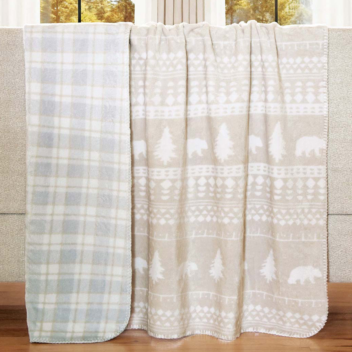 Northern Breeze Reversible Plush Throw