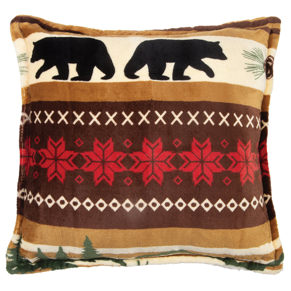 Mountain Wildlife Plush Pillow