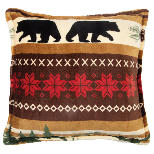Mountain Wildlife Plush Pillow