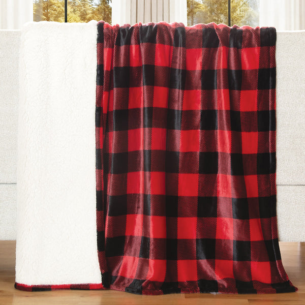 Buffalo Plaid Plush Throw