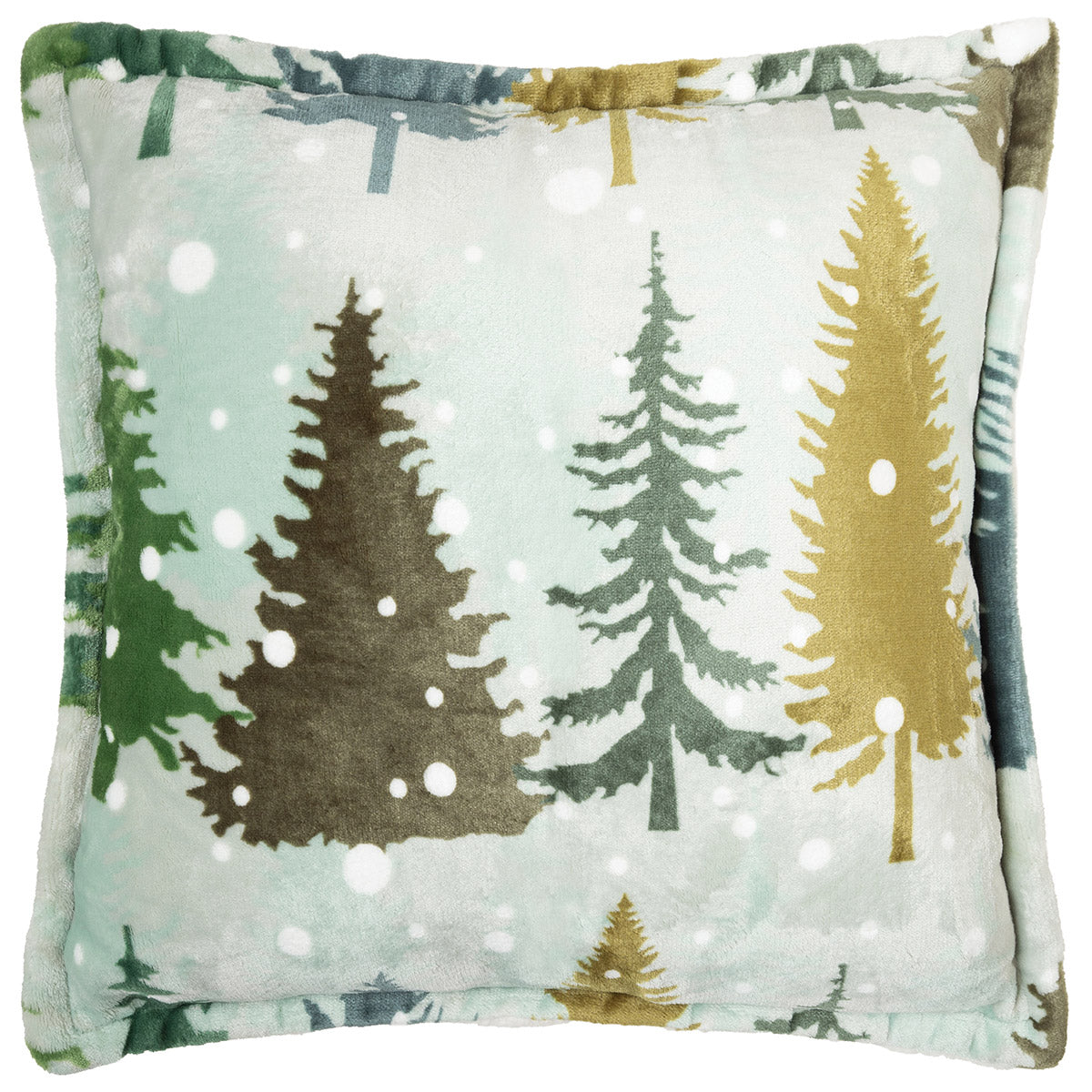 Winter Forest Plush Sherpa Pillow