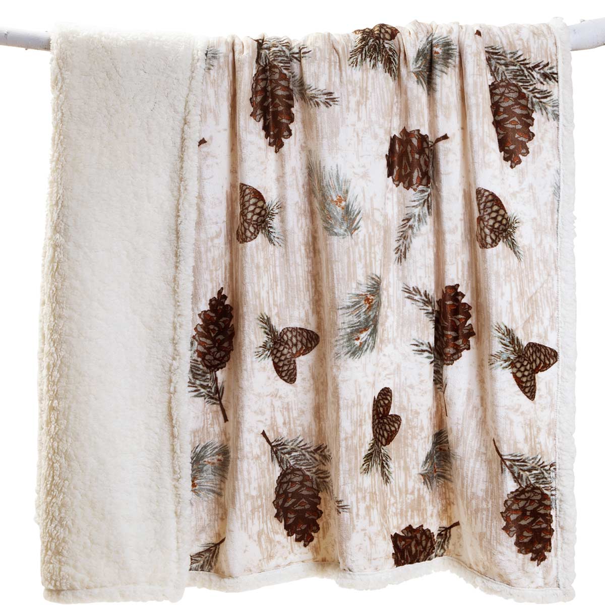 Pinecone Medley Plush Throw