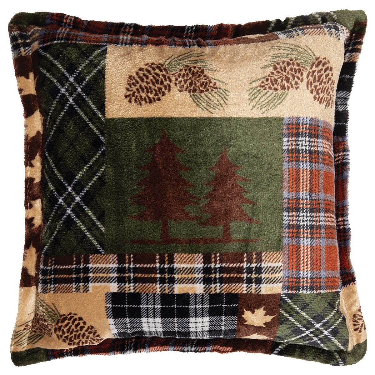 Pinecone Woodland Sherpa Pillow