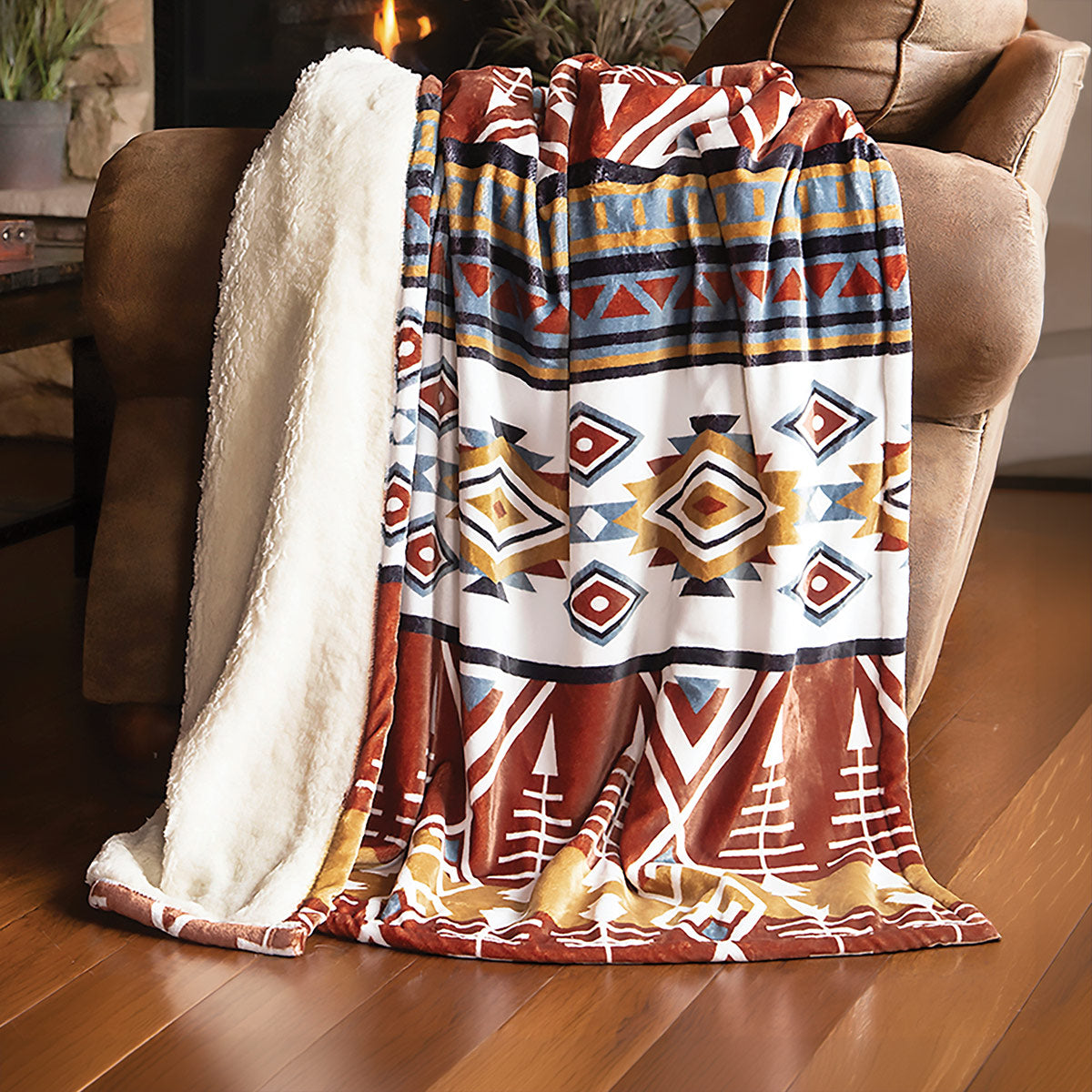 Native Journey Plush Sherpa Throw