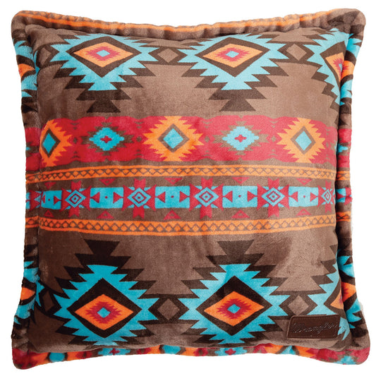 Turquoise Diamond Plush Pillow - OVERSTOCK