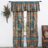 Turquoise Star & Barbed Wire Lined Valance